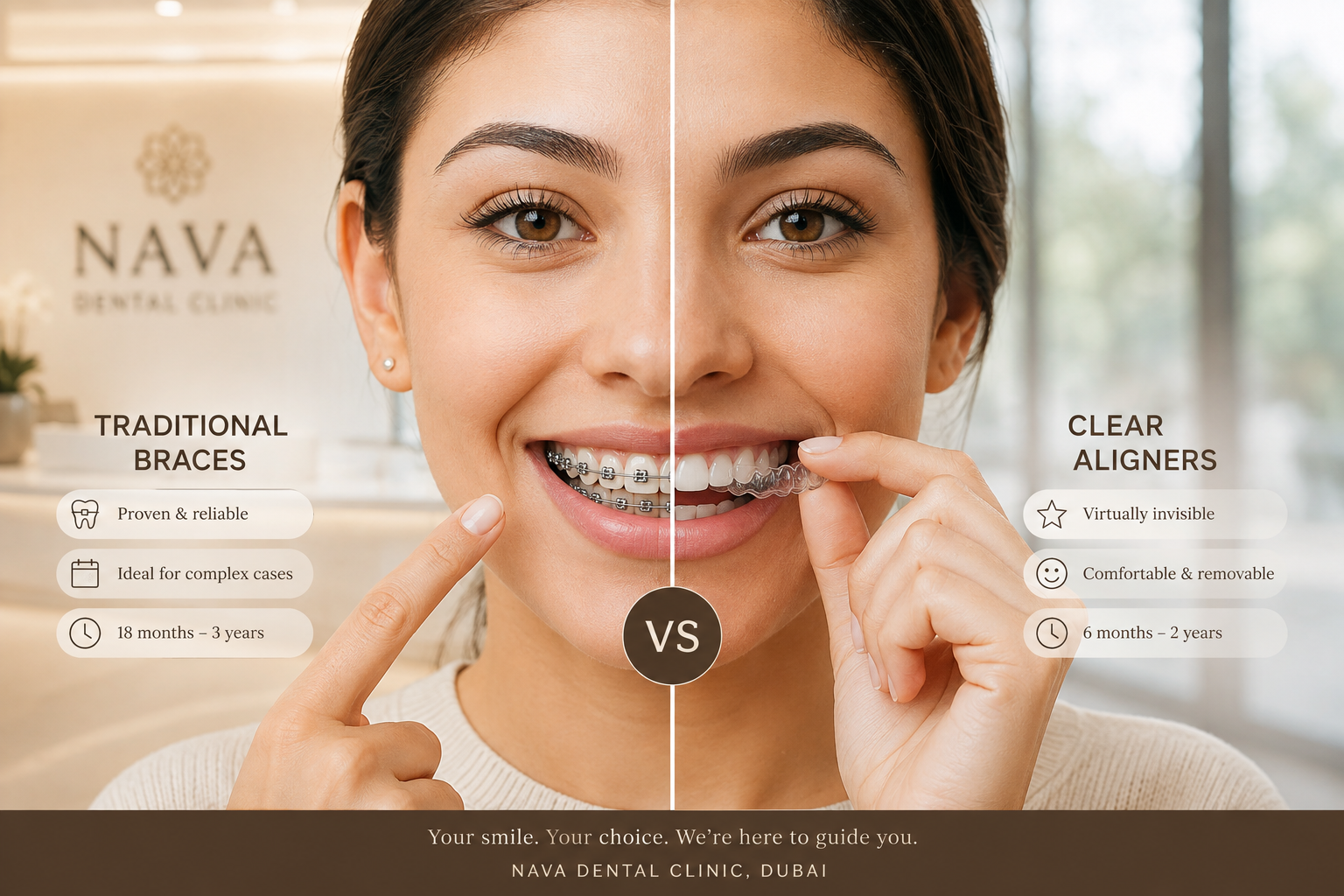 Clear Aligners vs. Traditional Braces in Dubai: A Complete 2025 Guide